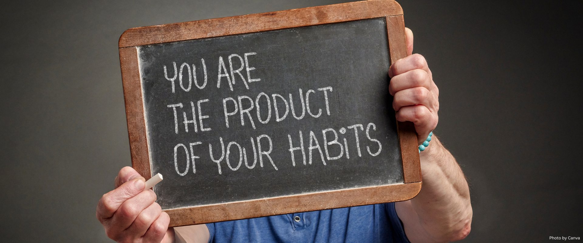 Your are the product of your habits signage