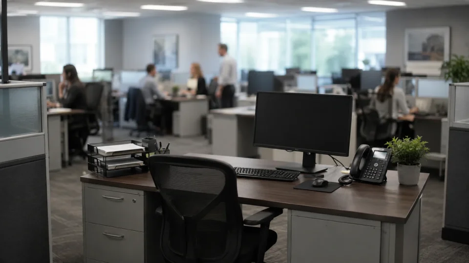 Vacant office desk