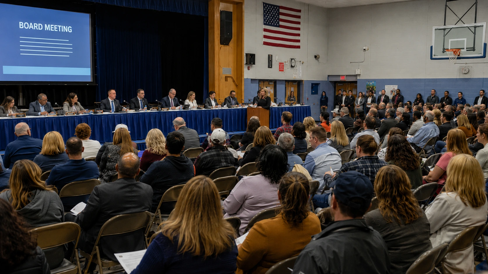 New York State public school board meeting