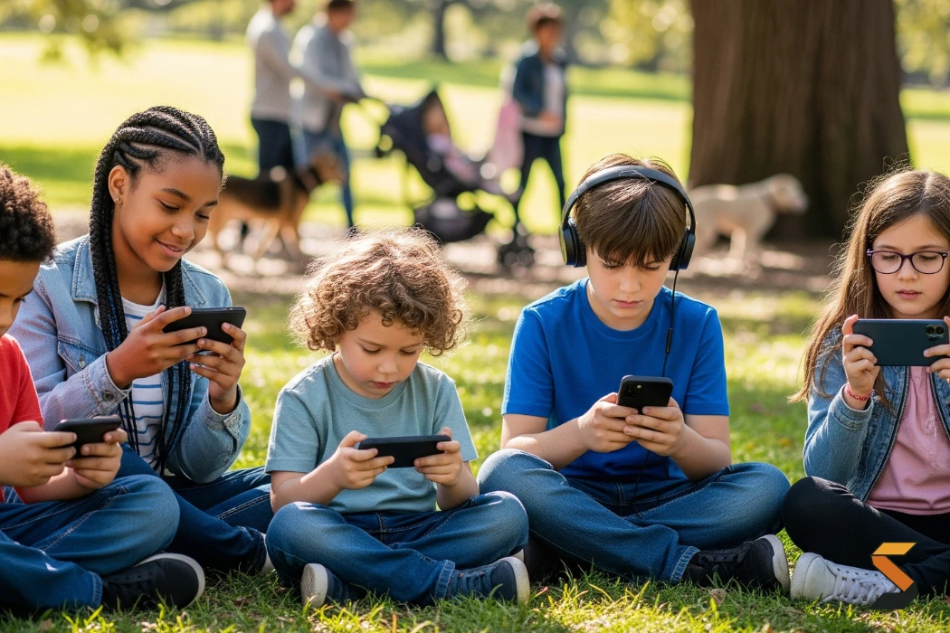 Kids on Cellphone related to New Study Pinpoints Addictive Screen Use as Risk to Youth Well-being