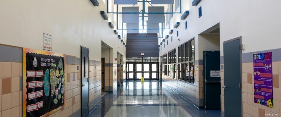 Inside a School Building
