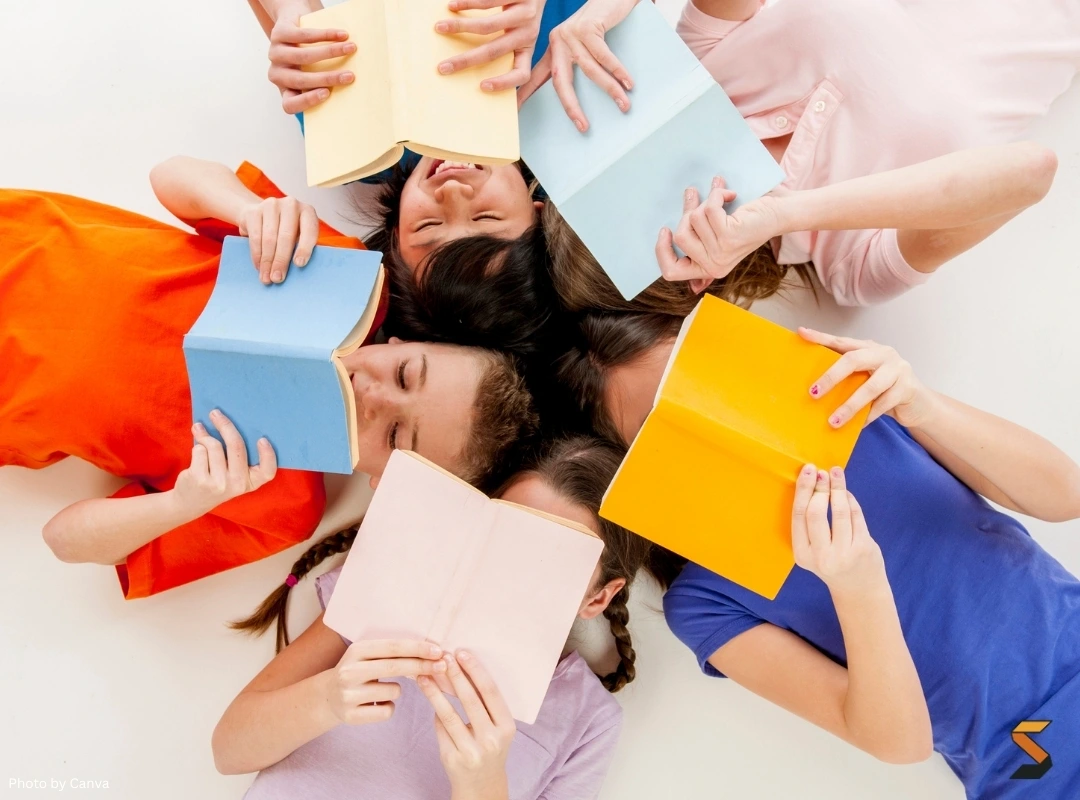 Kids reading books