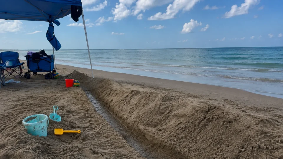 Beach trench