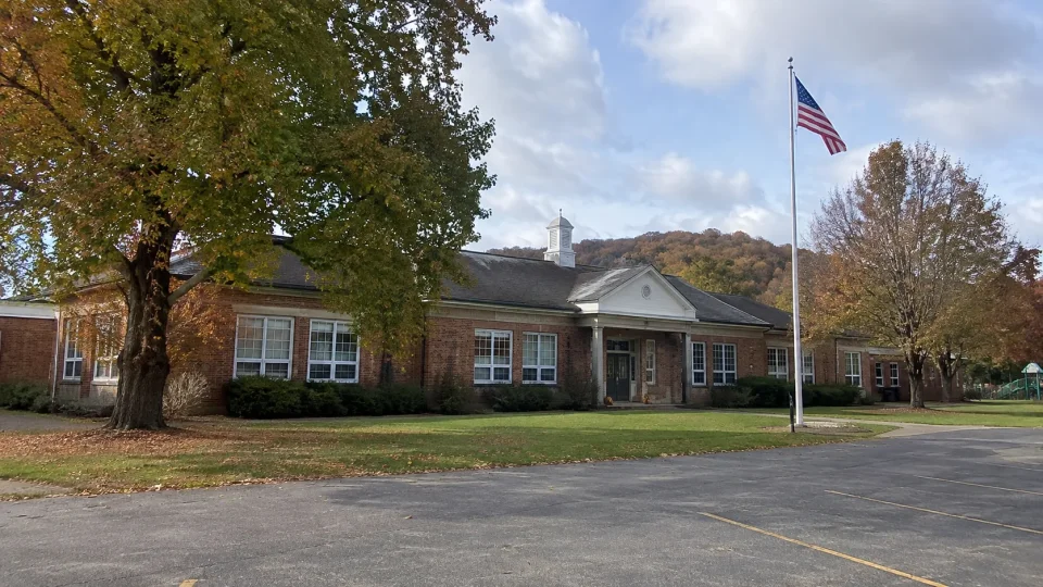 Rural school building in upstate New York