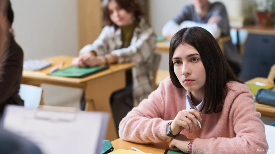 Female Student in Classroom