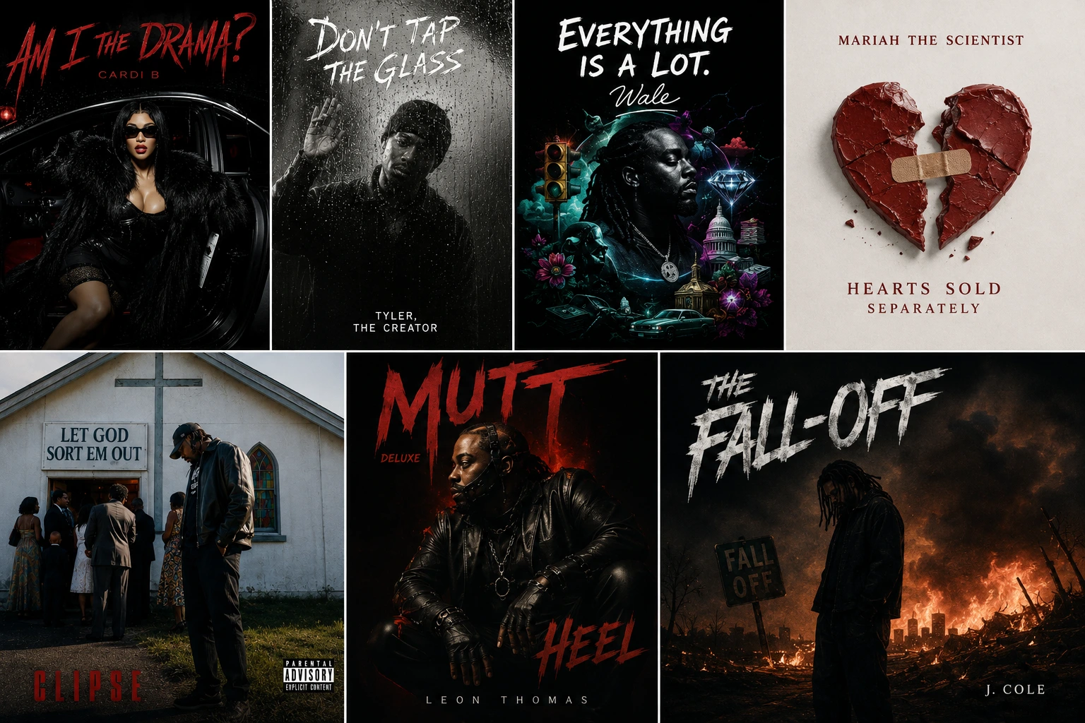 Cardi B., Clipse, J. Cole, Leon Thomas, Mariah the Scientist, Tyler the Creator, Wale