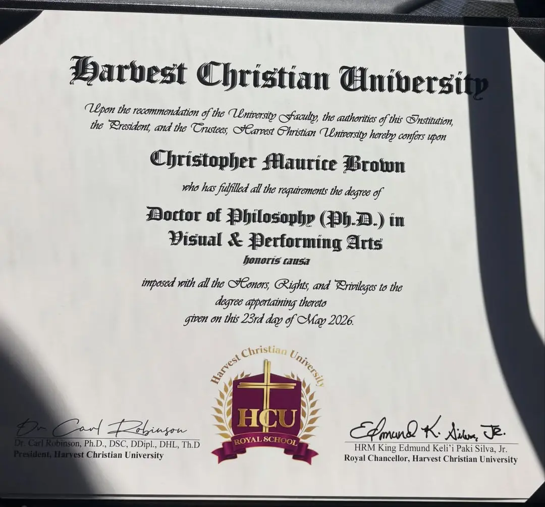 Chris Brown Receives Honorary Ph.D.
