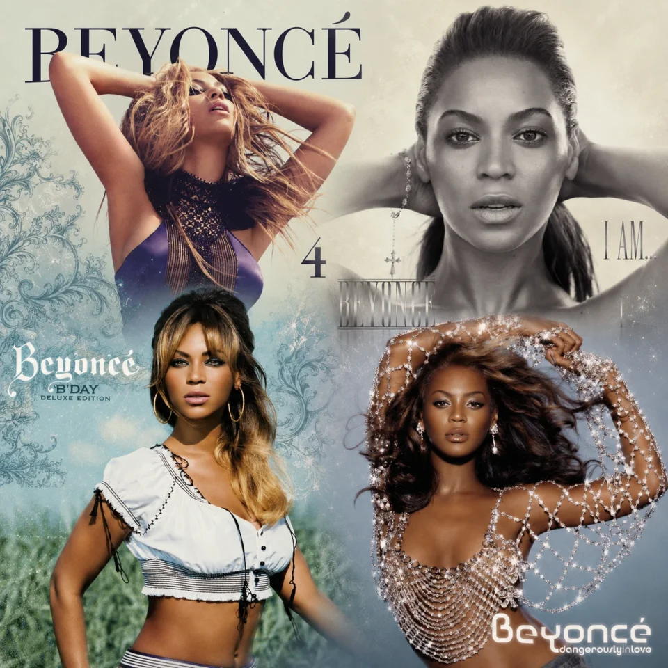 Beyonce album cover collage