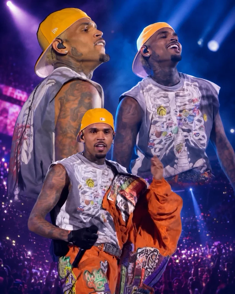 Chris Brown performing on His R&B Tour