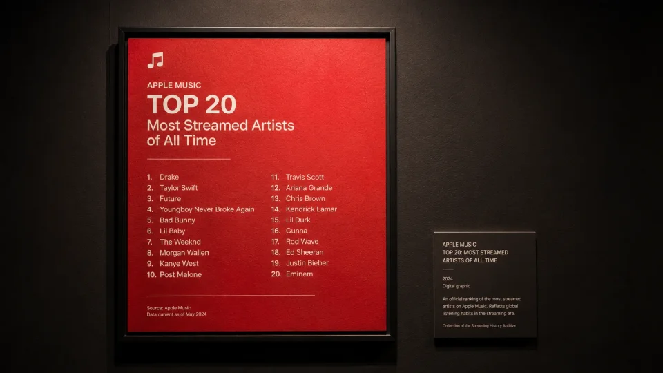 Apple Music top 20 exhibit