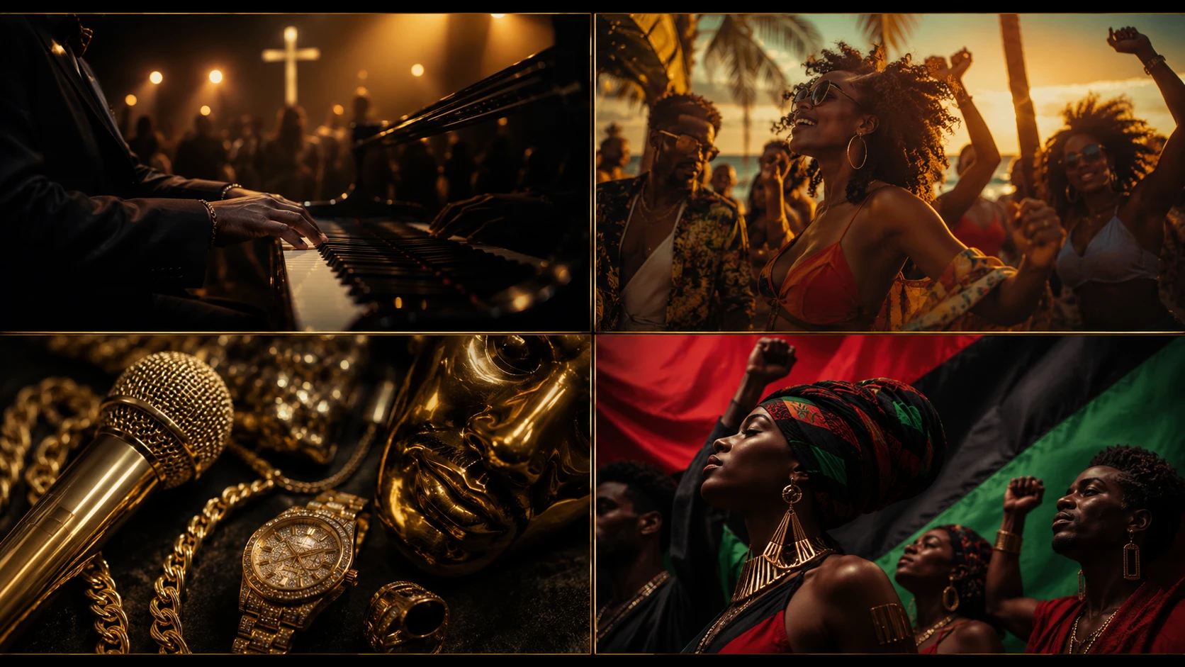 music culture collage