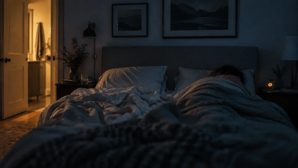 Bedroom at pre-dawn