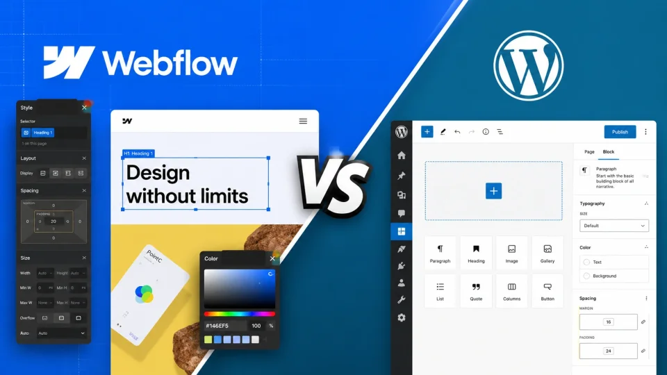 Webflow vs WordPress comparison