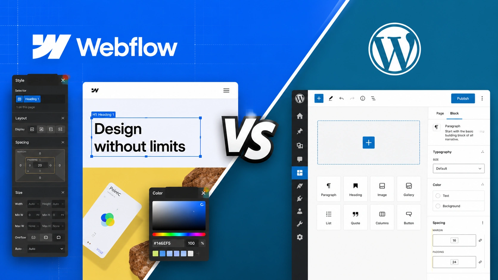 Webflow vs WordPress comparison