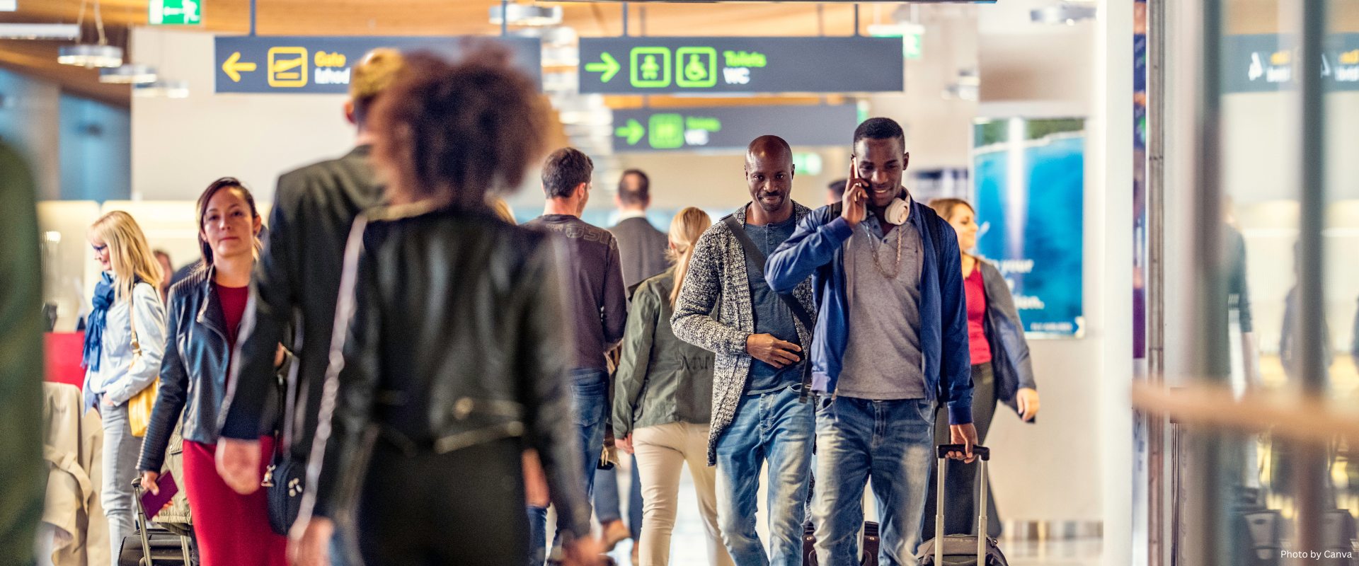 People traveling in Airport