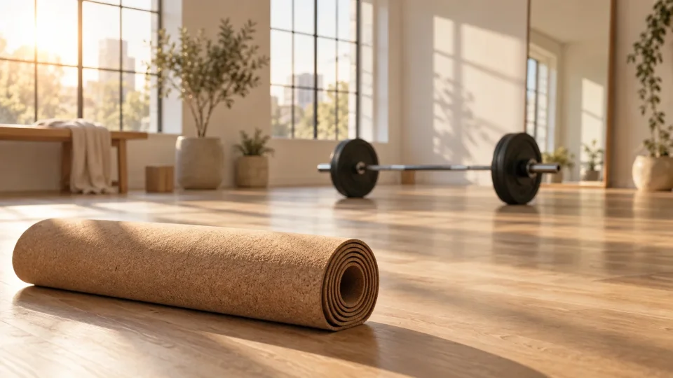 Yoga Studio with tall windows