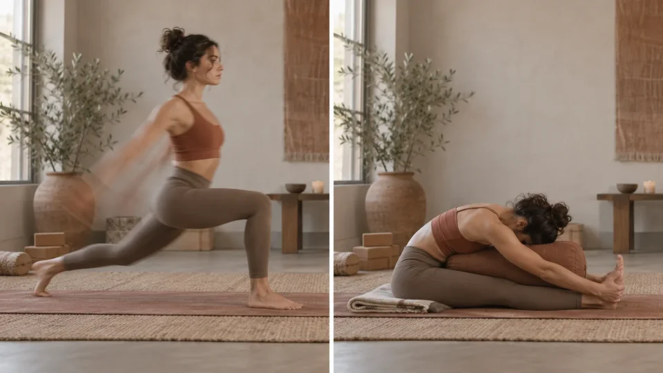 woman doing yoga