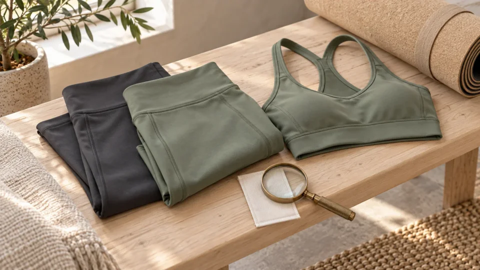 Yoga leggings and a sports bra