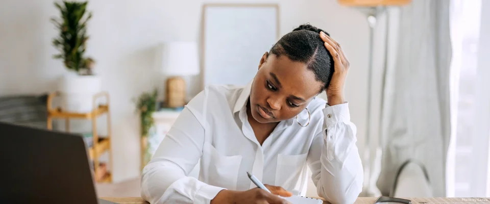 Woman stressed