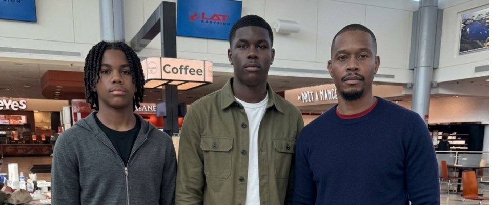 Black father with his sons