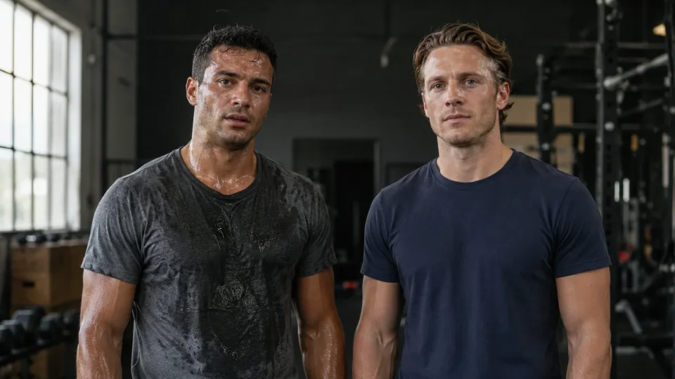 Two Men After a Hard Workout