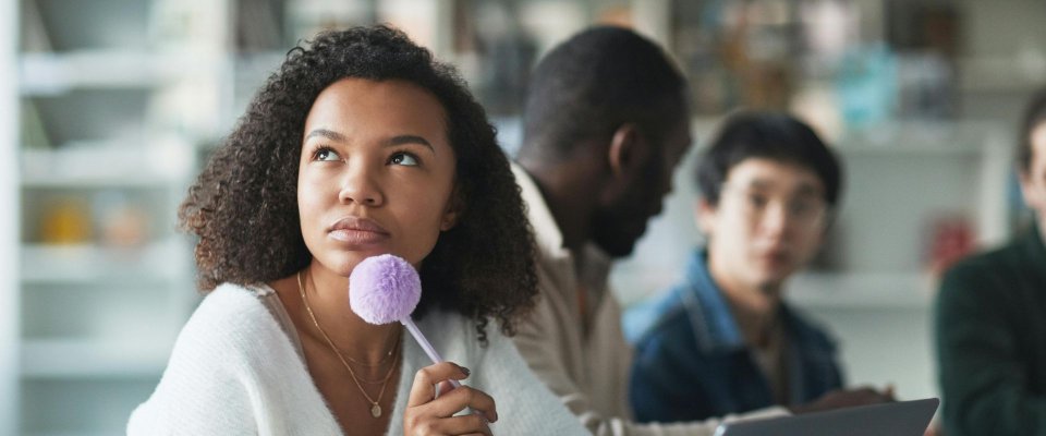 Black Woman contemplating Her Career Choice
