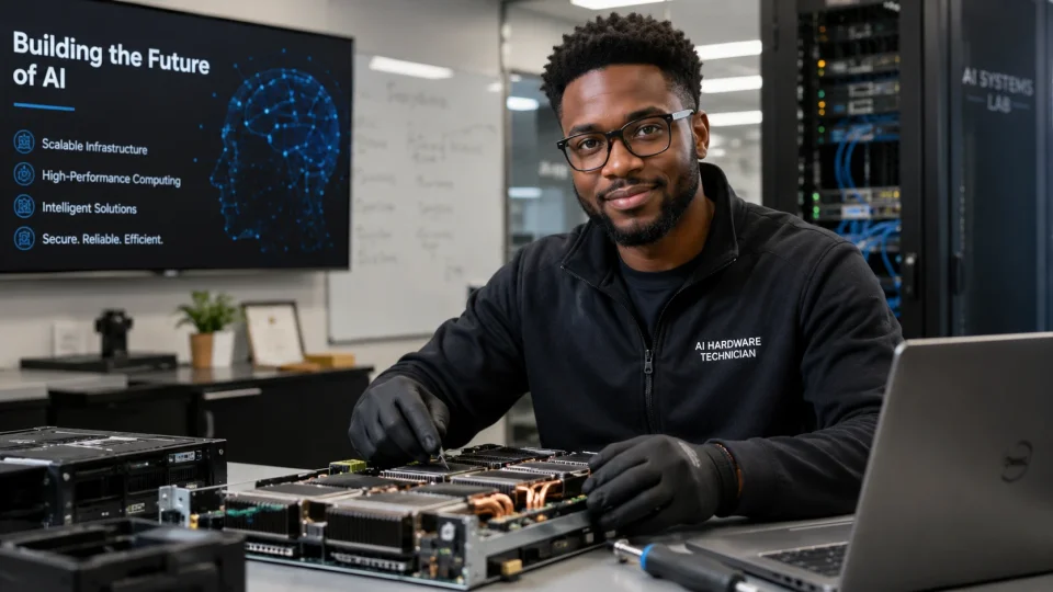 african american AI Hardware Technician